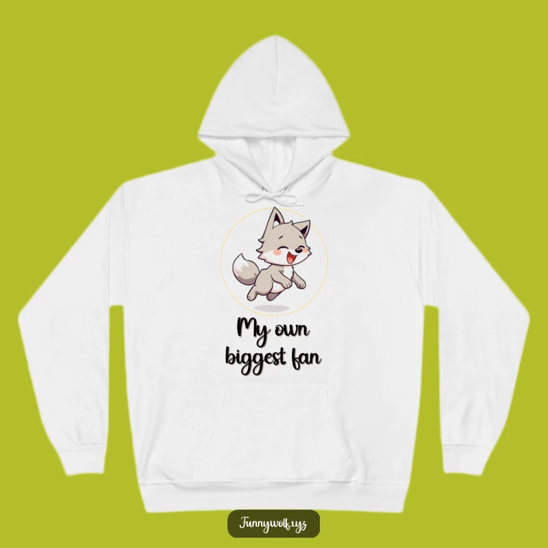 Cozy Funny Wolf Chase Hoodie: Warm Embrace for Playful Souls Gift