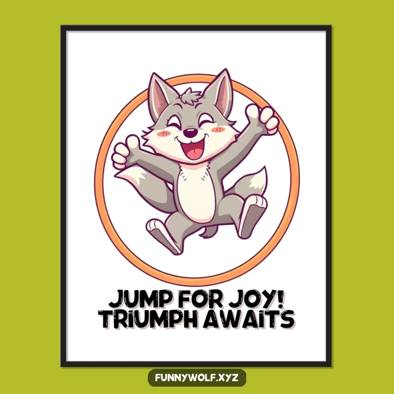 Energetic Free Printable Wall Art: Triumphant Wolf Hoop Master